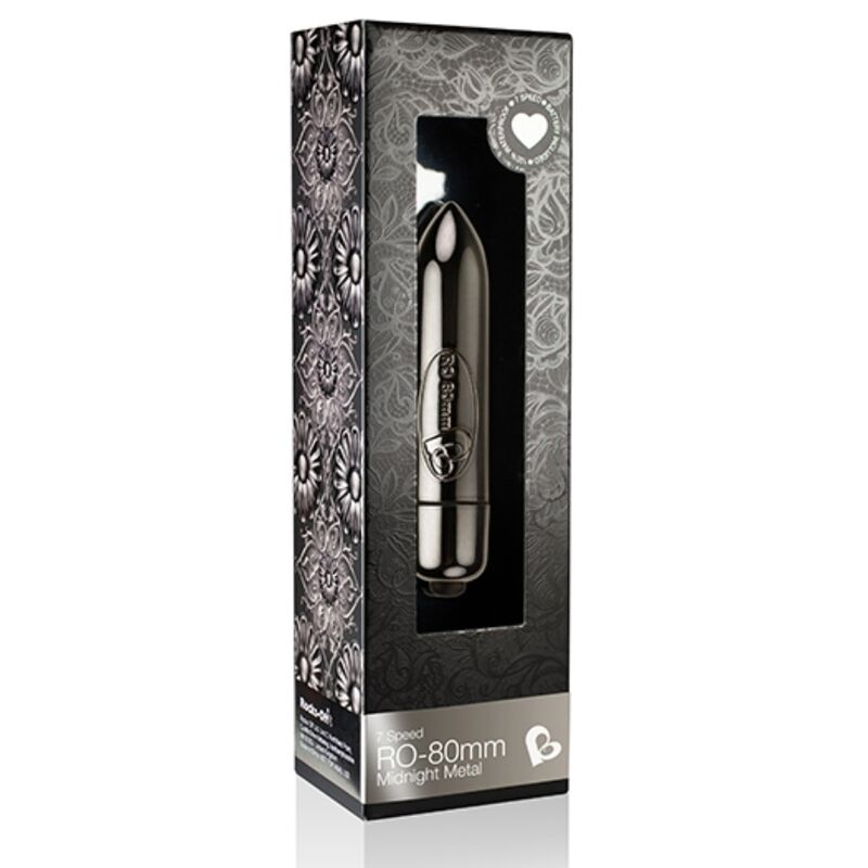 ROCKS-OFF - VIBRATING BULLET RO-80MM METAL MIDNIGHT