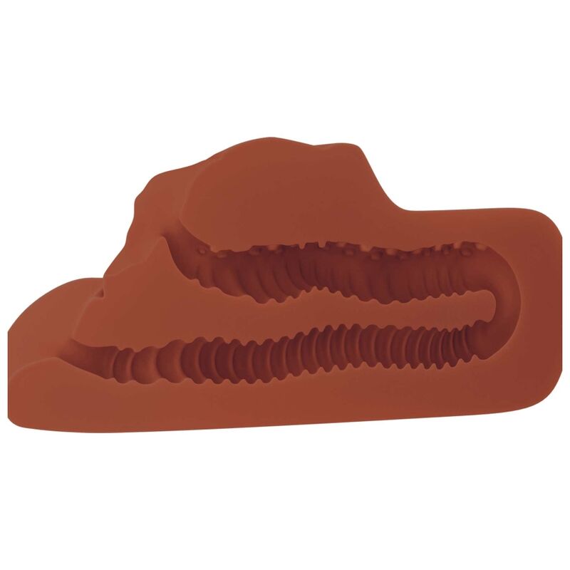 PDX PLUS - DOUBLE STROKER VAGINA AND ANAL MASTURBATOR PERFECT PUSSY BROWN