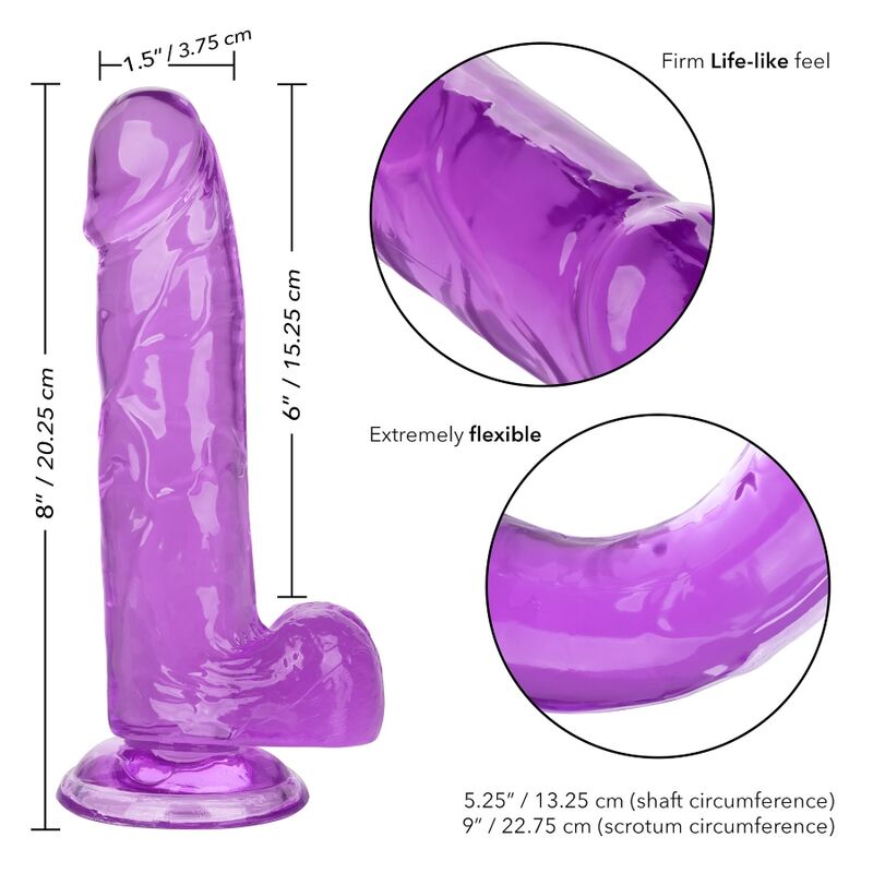 CALEXOTICS - QUEEN SIZE DILDO PURPLE 15.3 CM