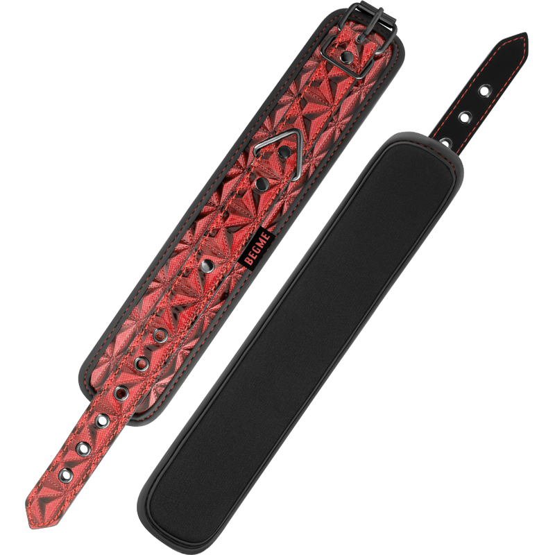 BEGME - PREMIUM RED EDITION HANDCUFFS WITH NEOPRENE LINING