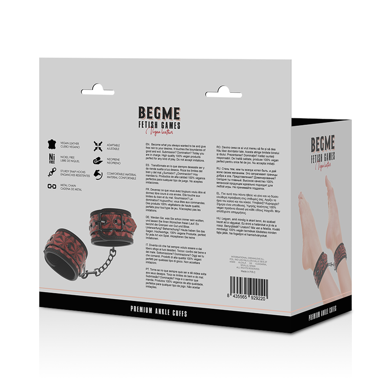 BEGME - PREMIUM RED EDITION ANKLE WRAPS WITH NEOPRENE LINING