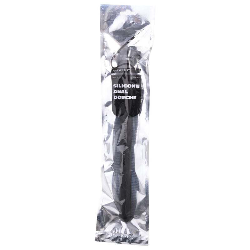 ALL BLACK - 27 CM SILICONE RIPPLED ANAL SHOWER