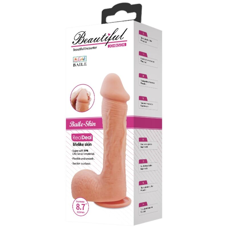 BAILE - JOHNSON 22 CM REALISTIC SKIN DILDO