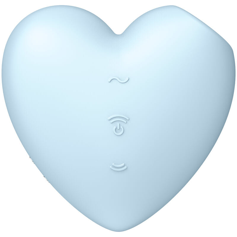 SATISFYER - CUTIE HEART ESTIMULATOR Y VIBRADOR AZUL