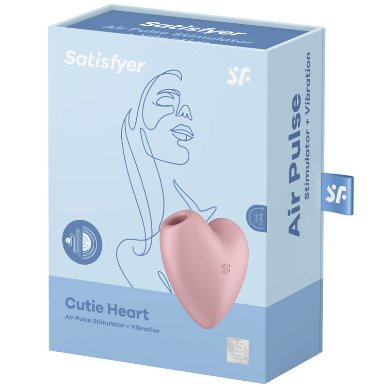 SATISFYER - CUTIE HEART ESTIMULATOR Y VIBRADOR AZUL