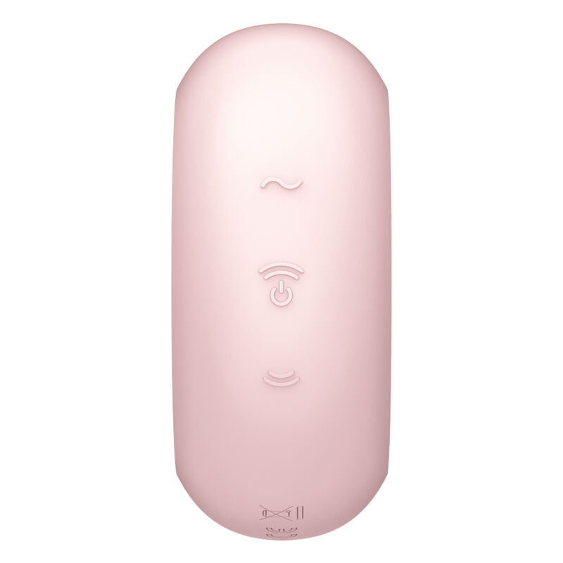 SATISFYER - AIR PULSE PRO TO GO 3 BLACK DOUBLE STIMULATOR AND VIBRATOR
