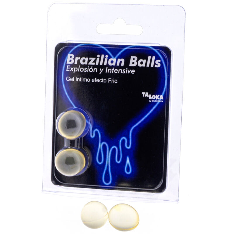 TALOKA - 2 BRAZILIAN BALLS EXCITING GEL COLD EFFECT & VIBRATION