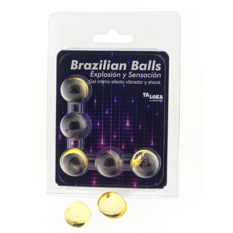 TALOKA - 5 VIBRATING BRAZILIAN BALLS & EXCITING GEL SHOCK EFFECT