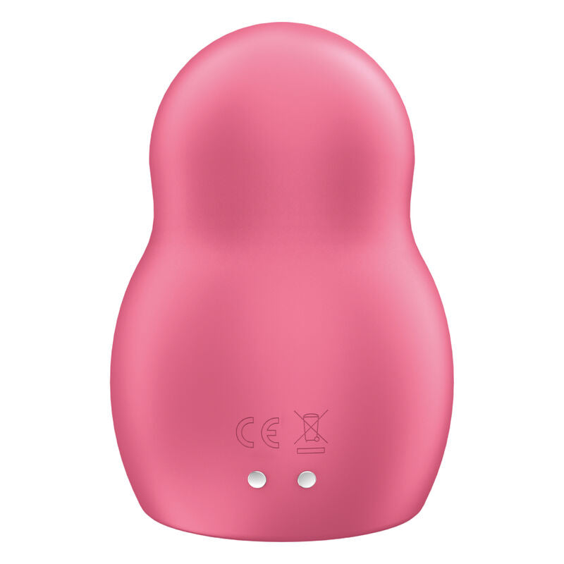 SATISFYER - AIR PULSE PRO TO GO 1 DOUBLE STIMULATOR AND VIBRATOR RED