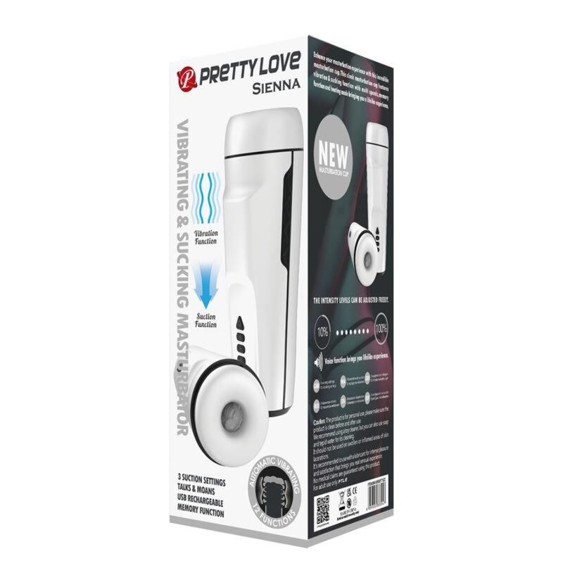 PRETTY LOVE - SIENNA MALE MASTURBATOR WITH VIBRATION, VOICE AND SUCTION