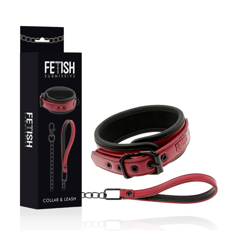 FETISH SUBMISSIVE DARK ROOM - NEOPRENE LINED CHAIN COLLAR