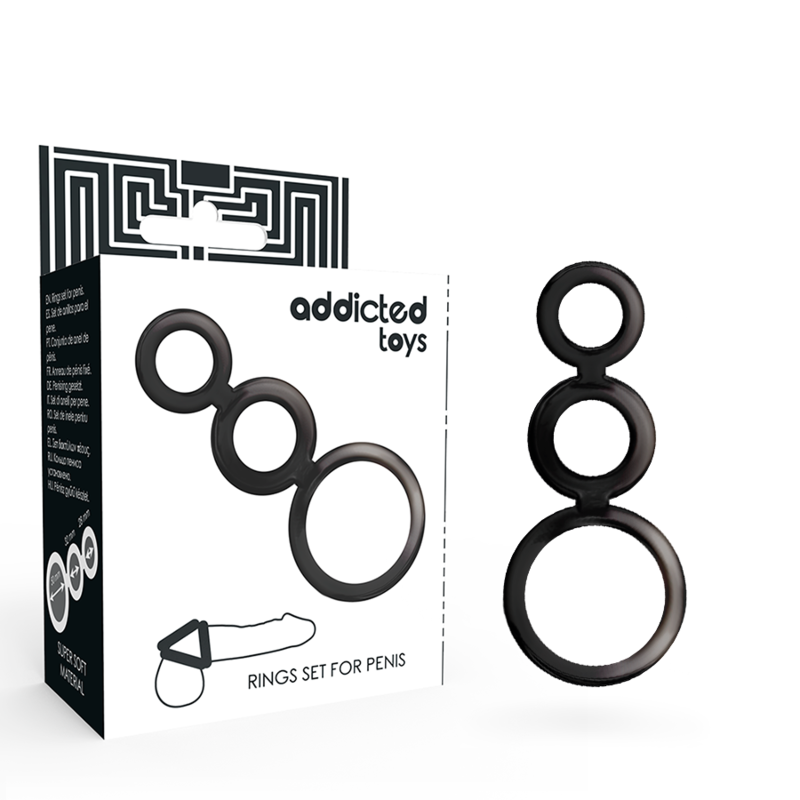 ADDICTED TOYS - COCK RING SET - SMOKY