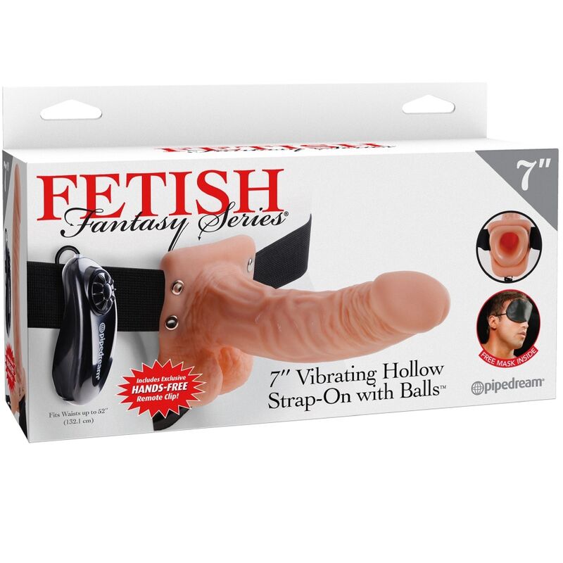 FETISH FANTASY SERIES - REMOTE CONTROL ADJUSTABLE HARNESS REALISTIC PENIS WITH TESTICLES 7 INCH