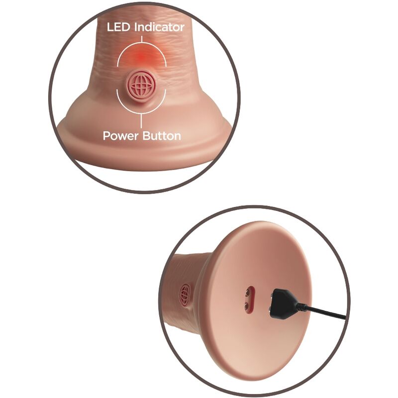 KING COCK - ELITE 15.2 CM REALISTIC VIBRATING & SILICONE DILDO