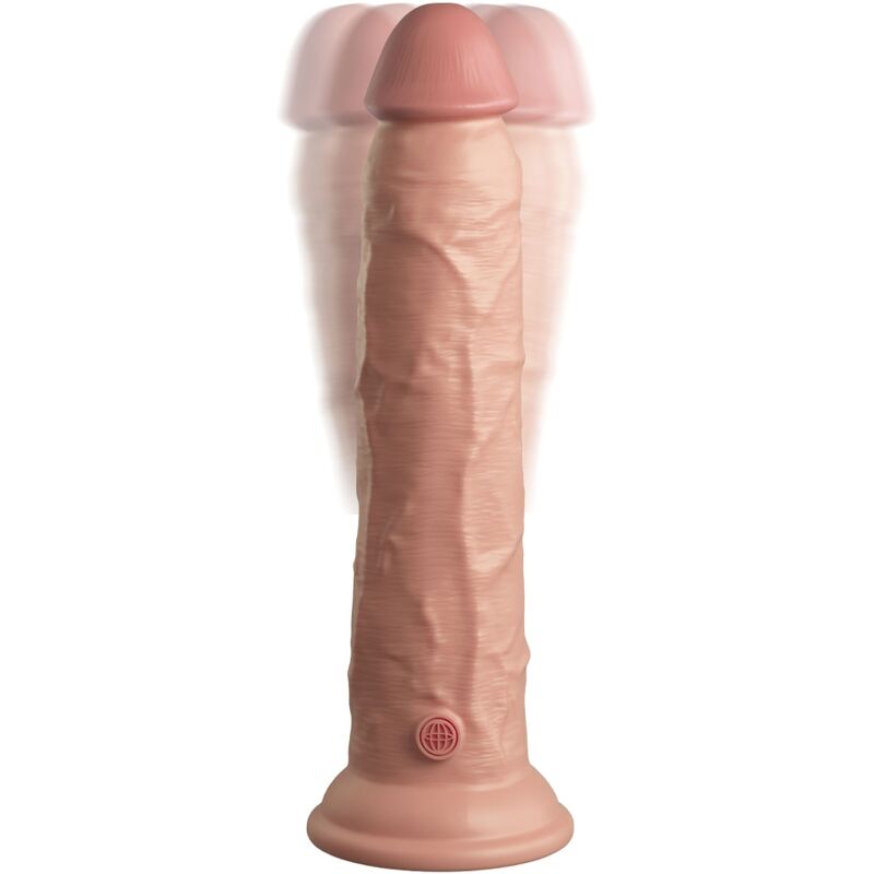KING COCK - ELITE 23 CM REALISTIC & REMOTE CONTROL SILICONE DILDO VIBRATOR