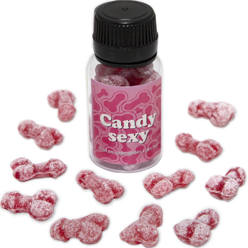 DIABLO PICANTE - SEXY CANDY JAR OF 12 STRAWBERRY-CHERRY FLAVOR GUMS