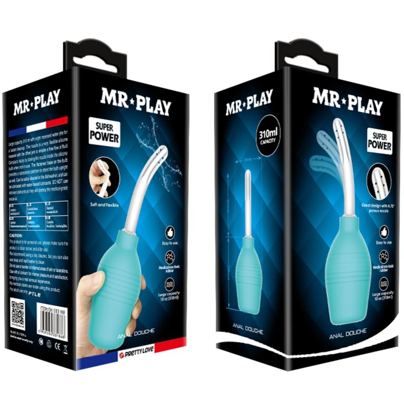 MR PLAY - BLUE RUBBER SHOWER ANAL PEAR