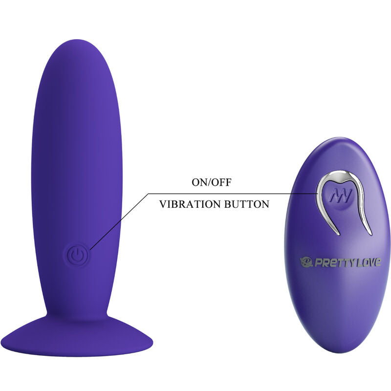 PRETTY LOVE - YOUTH PLUG ANAL VIBRATOR REMOTE CONTROL PURPLE