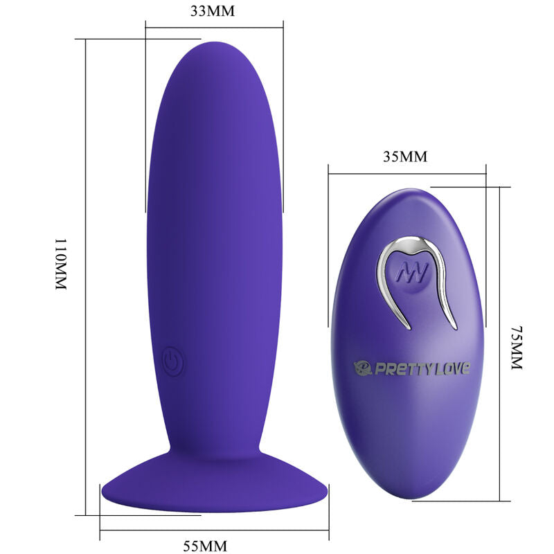 PRETTY LOVE - YOUTH PLUG ANAL VIBRATOR REMOTE CONTROL PURPLE