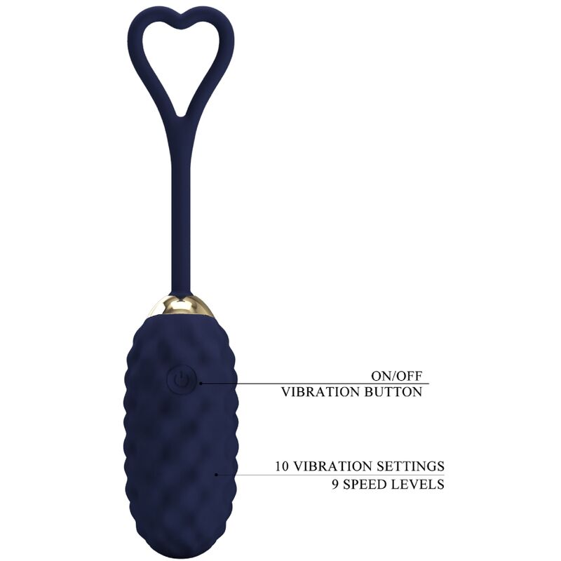 PRETTY LOVE - VIBRATING EGG WITH REMOTE CONTROL VIVIAN BLUE