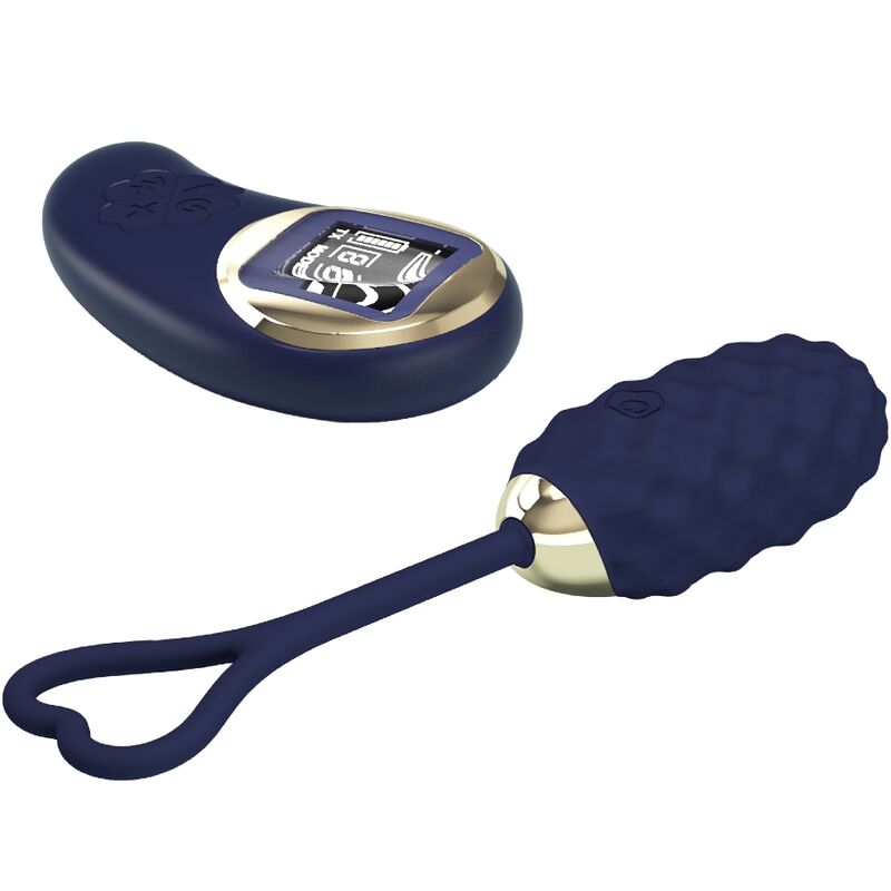 PRETTY LOVE - VIBRATING EGG WITH REMOTE CONTROL VIVIAN BLUE