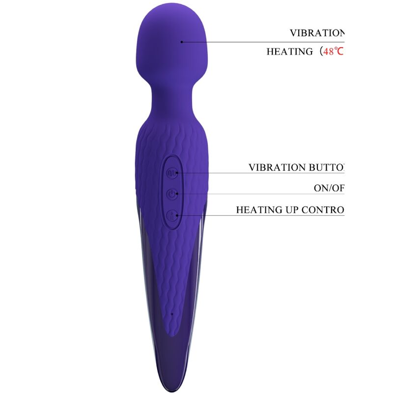 PRETTY LOVE - ANTONY YOUTH WAND VIBRATOR PURPLE HEAT EFFECT