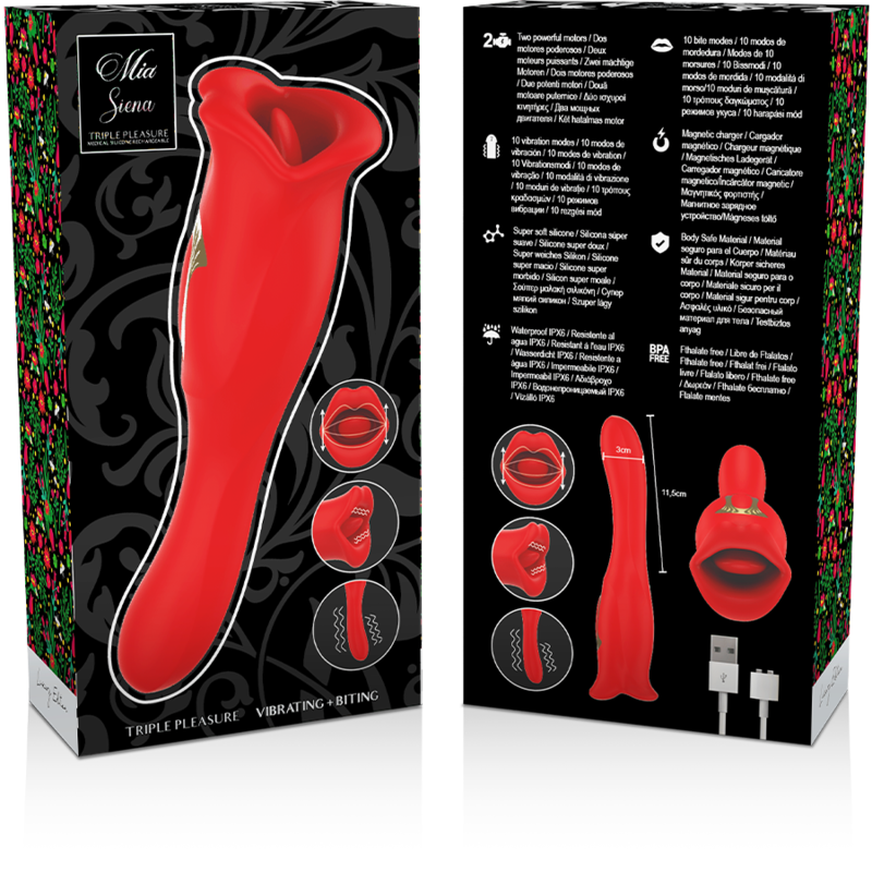 MIA - SIENA TRIPLE VIBRATING + BITE-FILLED PLEASURE