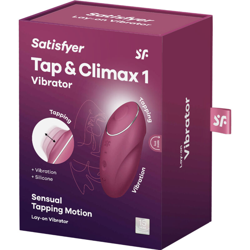 SATISFYER - TAP & CLIMAX 1 VIBRATEUR LAY-ON GRIS