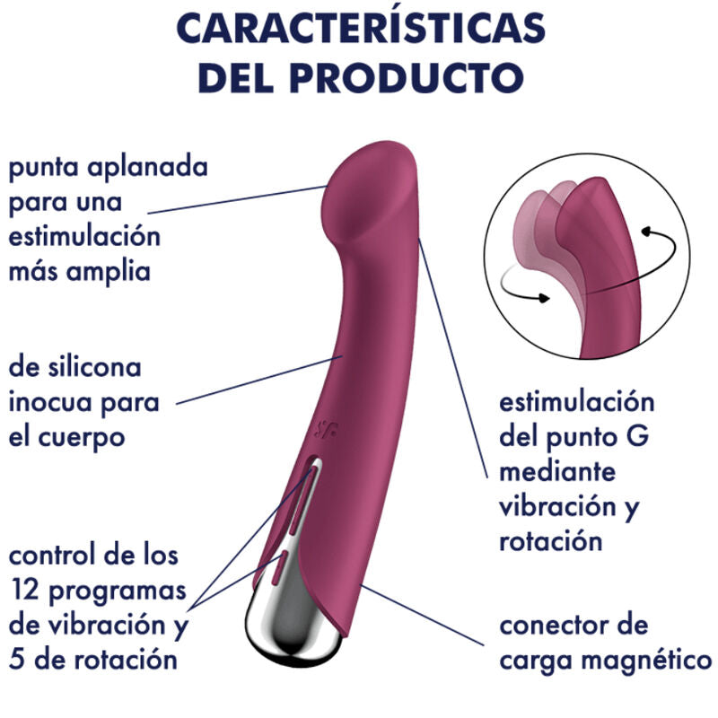 SATISFYER - SPINNING G-SPORT 1 VIBRATEUR ROTATOR BLEU