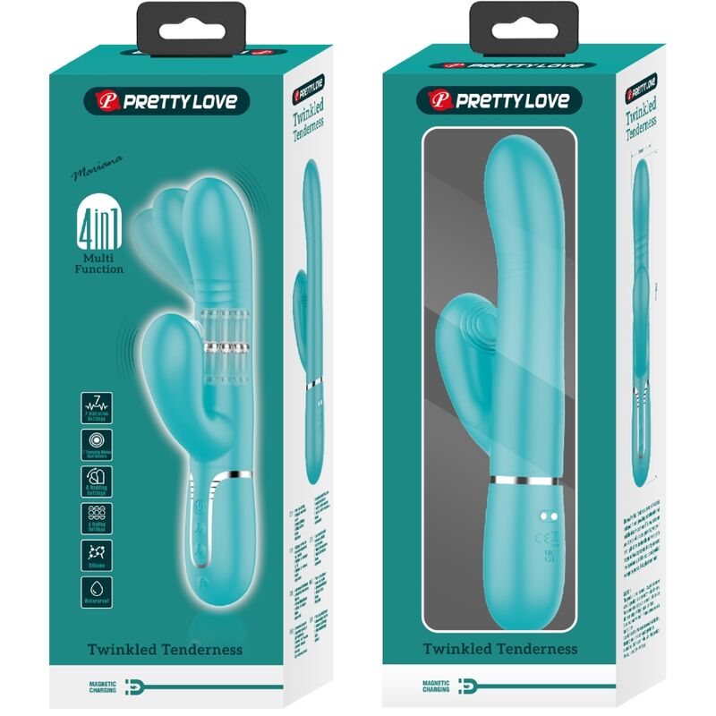 PRETTY LOVE - AQUA GREEN G-SPOT MULTIFUNCTION VIBRATOR