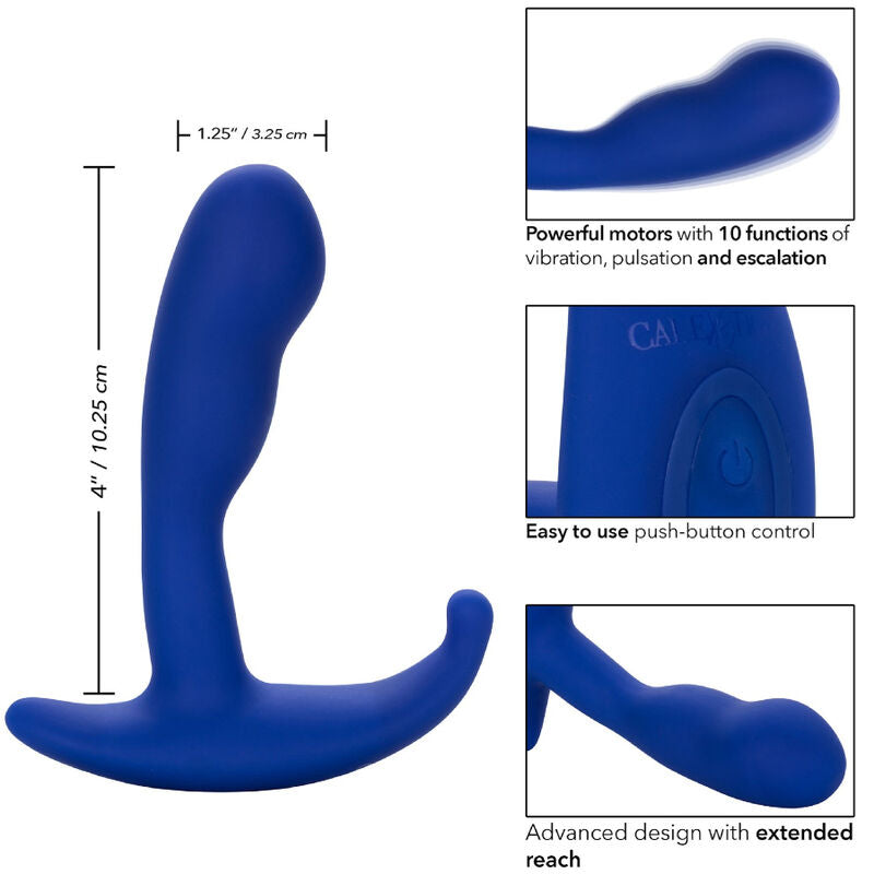 CALEXOTICS - ADMIRAL BLUE CURVED ANAL STIMULATOR & VIBRATOR