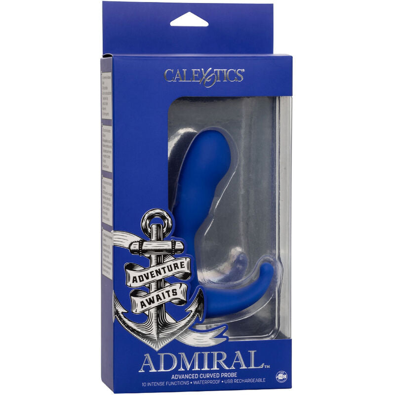 CALEXOTICS - ADMIRAL BLUE CURVED ANAL STIMULATOR & VIBRATOR