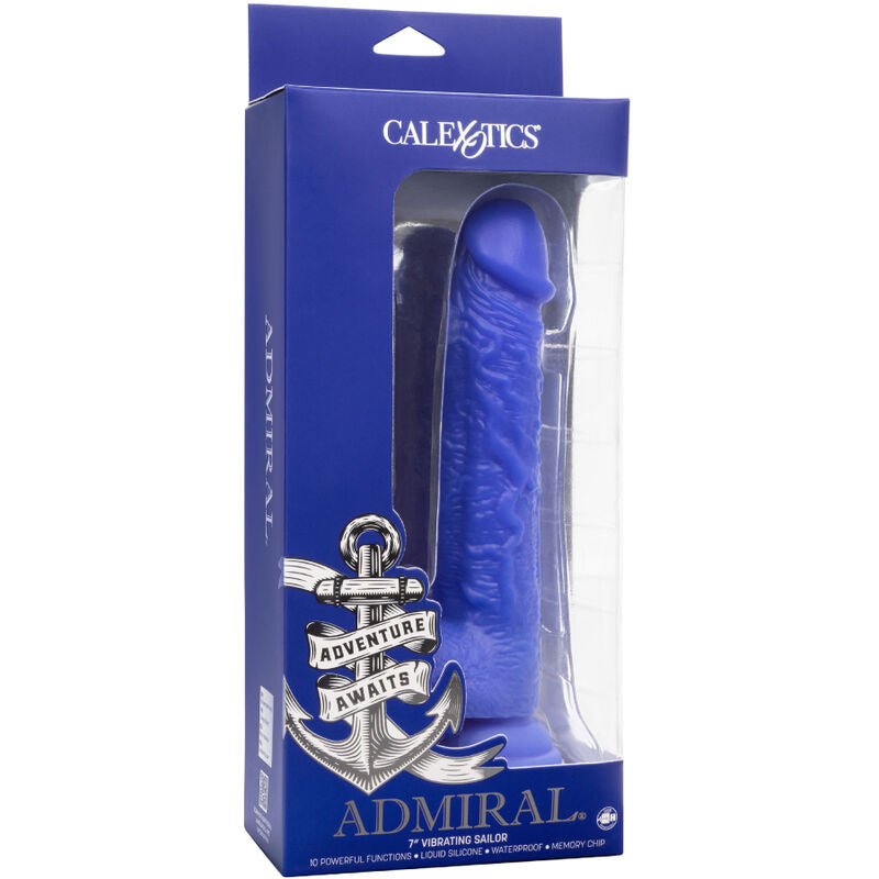 CALEXOTICS - ADMIRAL REALISTIC DILDO VIBRATOR SAILOR BLUE
