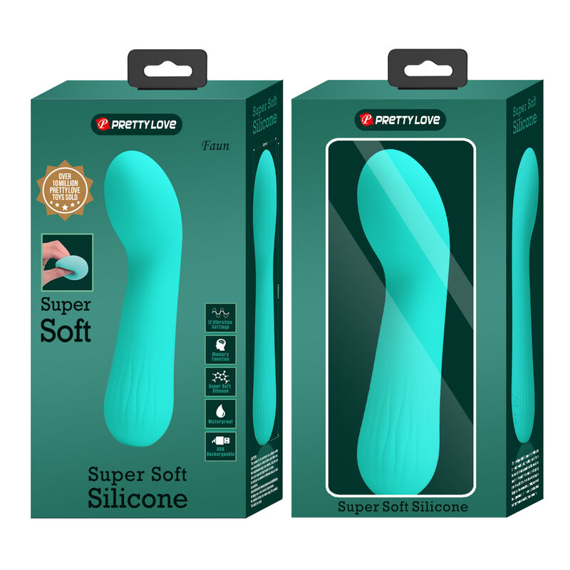 PRETTY LOVE - RECHARGEABLE VIBRATOR FAUN AQUA GREEN