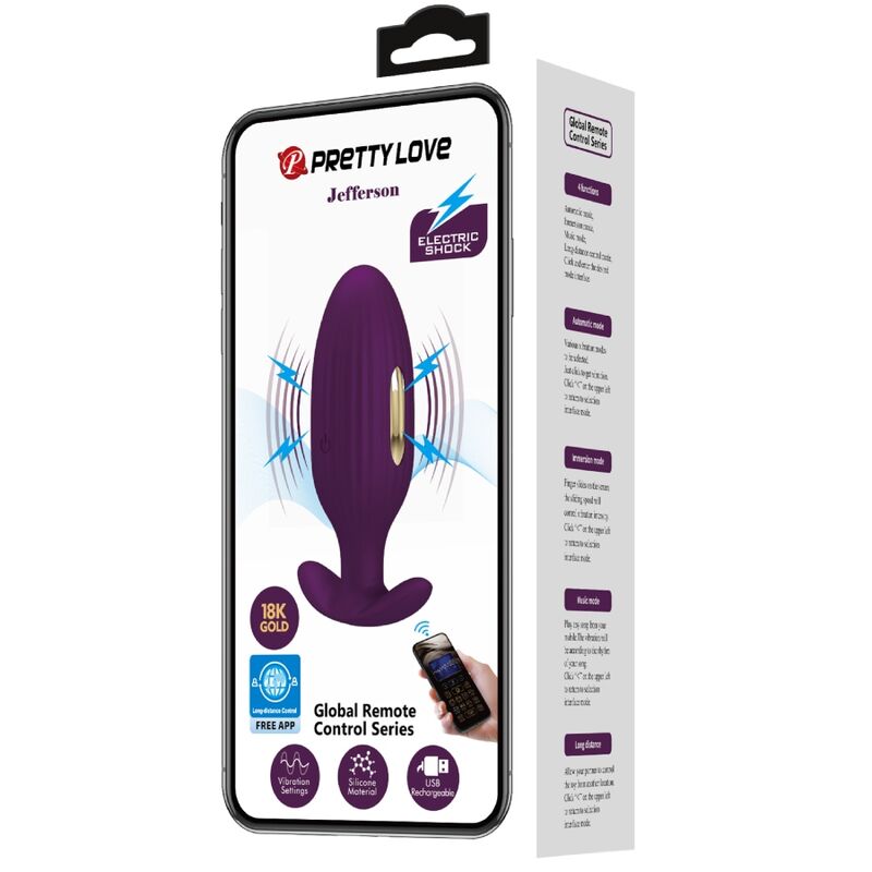 PRETTY LOVE - APP-CONTROLLED ANAL PLUG JEFFERSON PURPLE