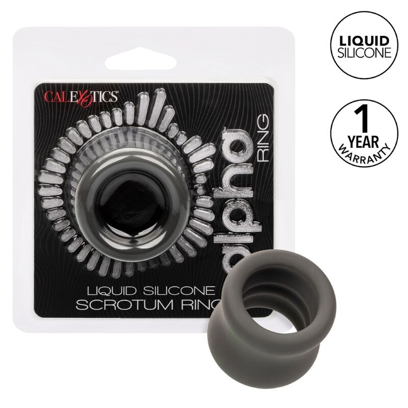 CALEXOTICS - ALPHA BLACK SCROTUM STRETCHING RING