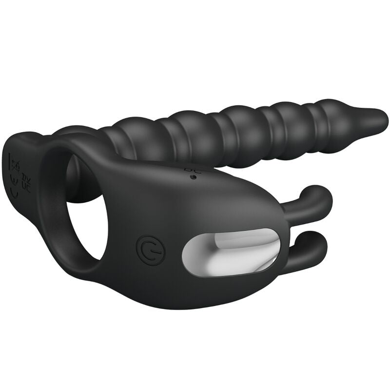 PRETTY LOVE - BLACKNEY COCK RINGS WITH VIBRATOR PLUG