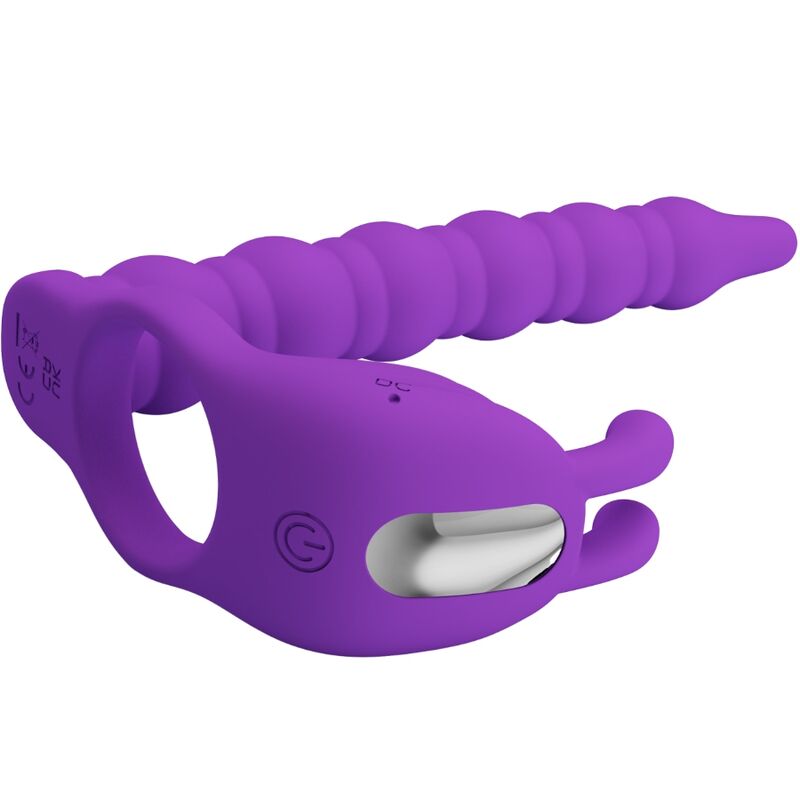 PRETTY LOVE - BLACKNEY COCK RINGS WITH VIBRATOR PLUG