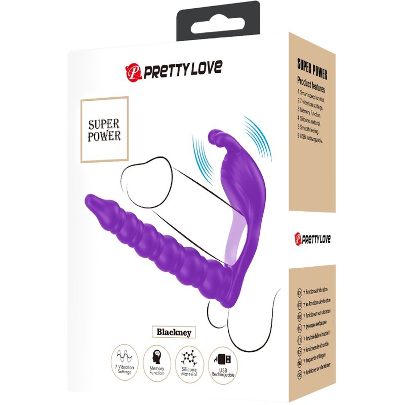 PRETTY LOVE - BLACKNEY COCK RINGS WITH VIBRATOR PLUG