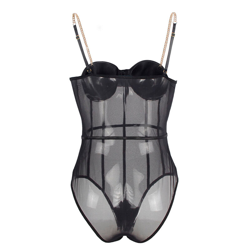 SUBBLIME - BODY NOIR BRETELLES CHAÎNE L/XL