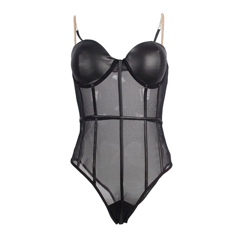 SUBBLIME - BODY NOIR BRETELLES CHAÎNE L/XL