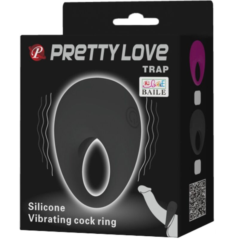 PRETTY LOVE - BLACK TRAP VIBRATOR RING