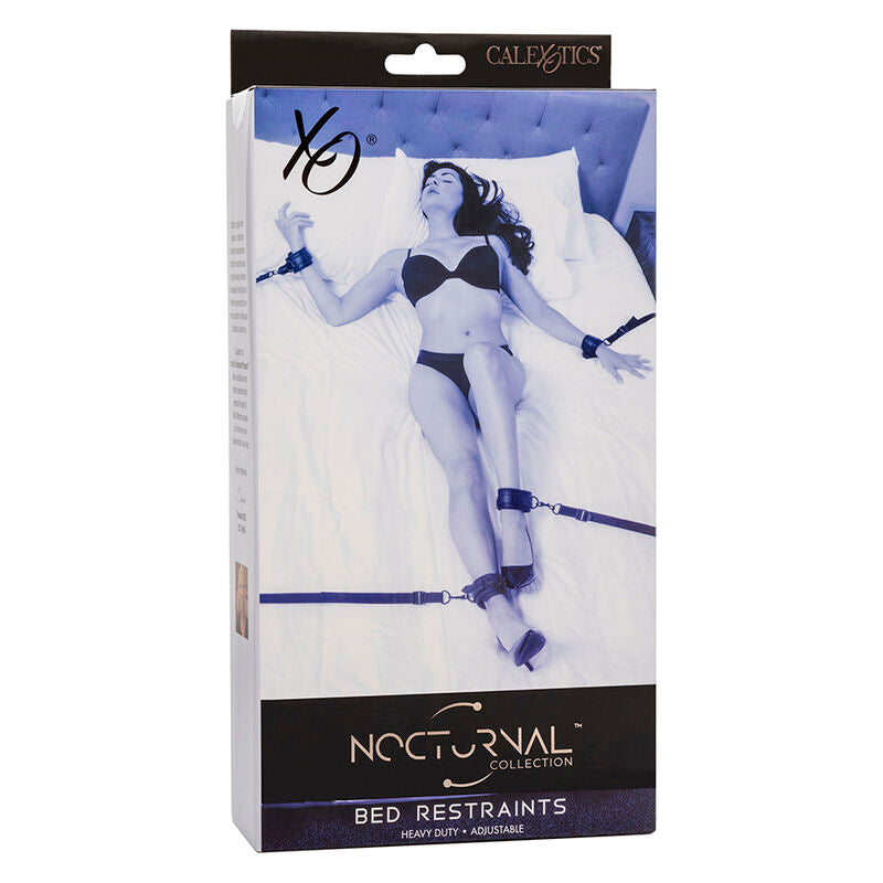 CALEXOTICS - NOCTURNAL ADJUSTABLE BED BELT IN BLACK LEATHER