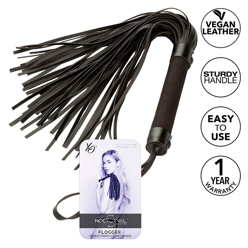CALEXOTICS - NOCTURNAL FLOGGER BLACK LEATHER