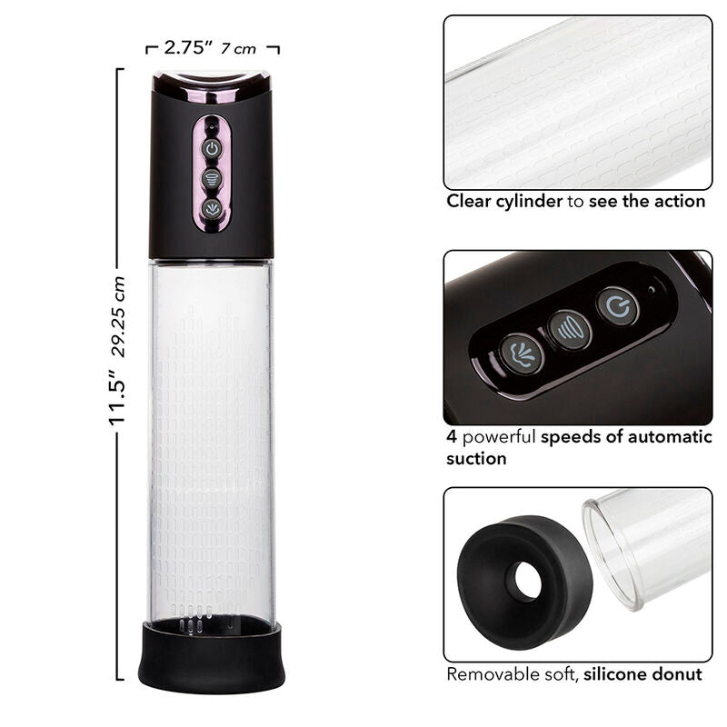 CALEXOTICS - PEAK 4-SPEED BLACK SUCTION PUMP