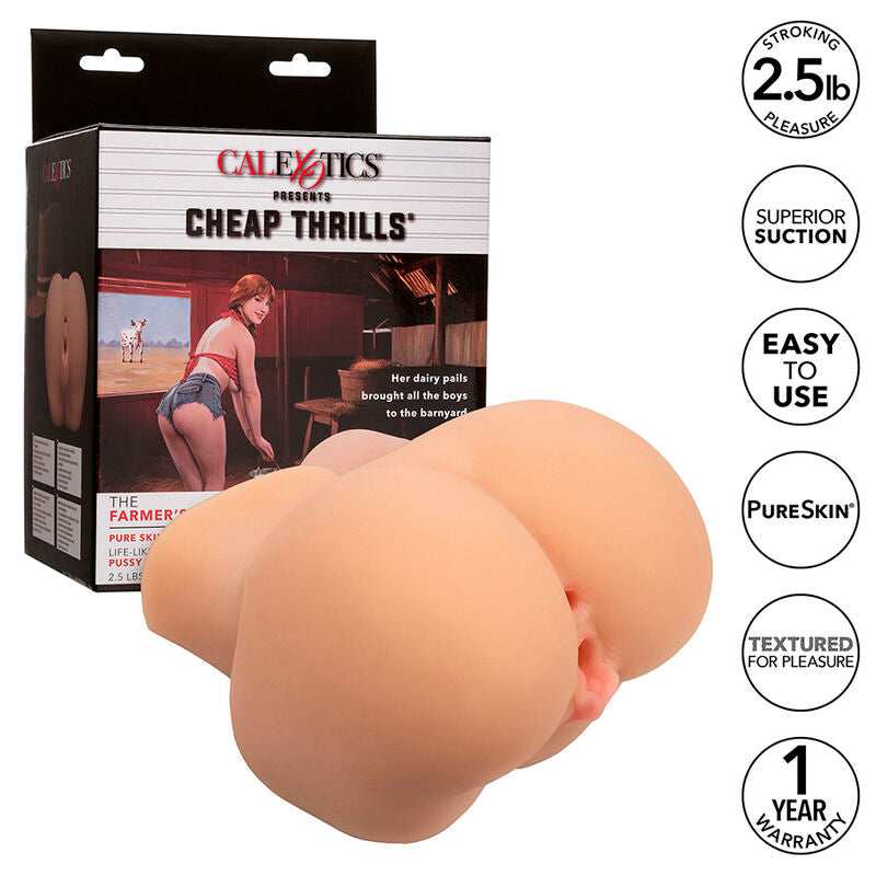 CALEXOTICS - THE FARMER'S DAUGHTER DOUBLE MASTURBATOR REALISTIC FLESH