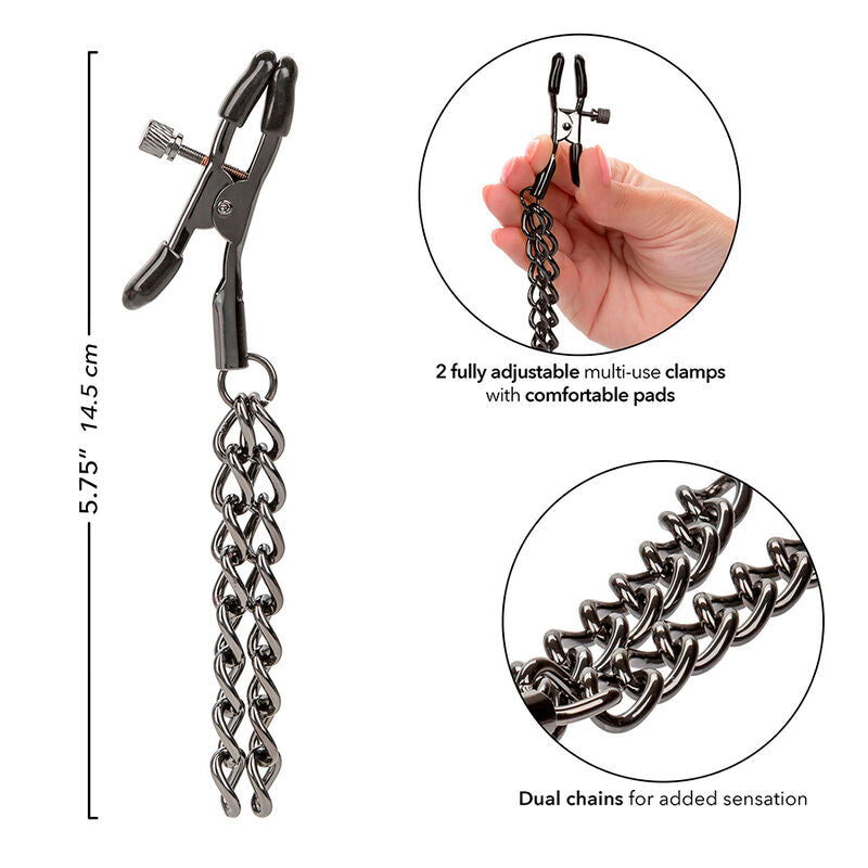 CALEXOTICS - EUPHORIA NIPPLE CLAMPS CHAIN 14.5 CM