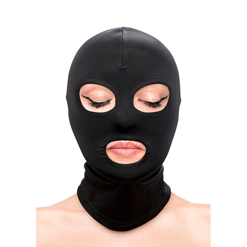 NS NOVELTIES - FETISH & FASHION BLACK NYLON EYE AND MOUTH HOOD