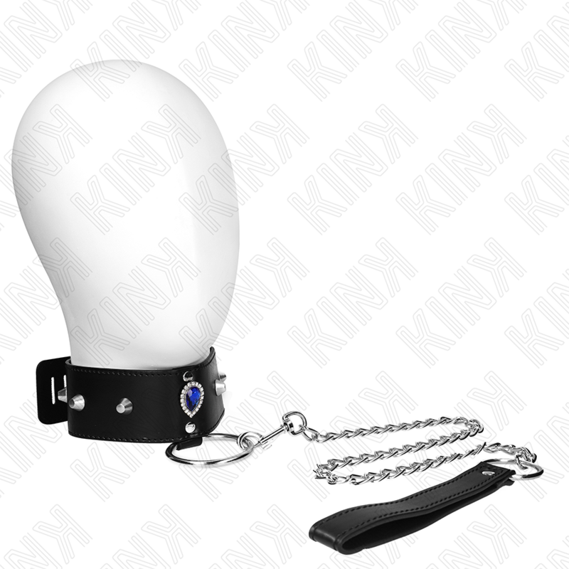 KINK - 65 CM NECKLACE WITH BLUE DIAMOND BRACELET ADJUSTABLE 36-43 CM X 5 CM