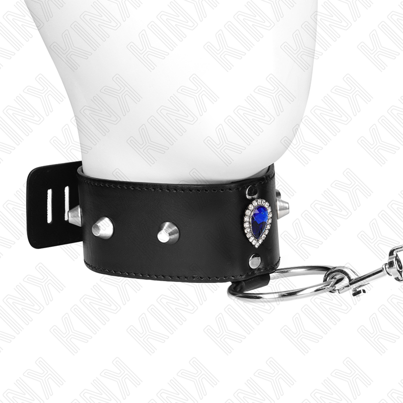 KINK - 65 CM NECKLACE WITH BLUE DIAMOND BRACELET ADJUSTABLE 36-43 CM X 5 CM